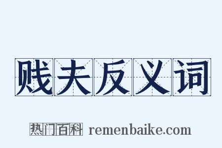 贱夫反义词是什么意思的图片